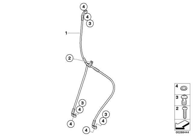 34327679367 - : Brake Hose, Front for BMW-Motorrad Image
