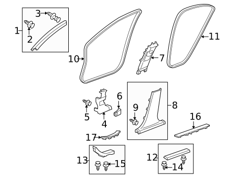 Interior Trim - Pillars for 2013 Acura TSX #0