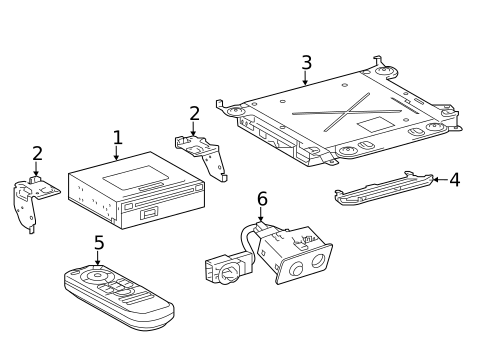 Entertainment System Components for 2015 Lexus LS460 #0