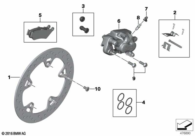 34218526568 - : Rear Brake Disc for BMW-Motorrad Image