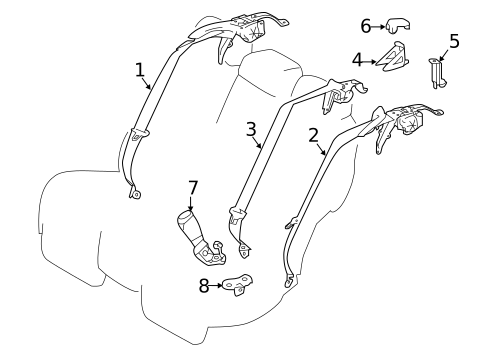 Seat Belt for 2024 Lexus LS500h #2
