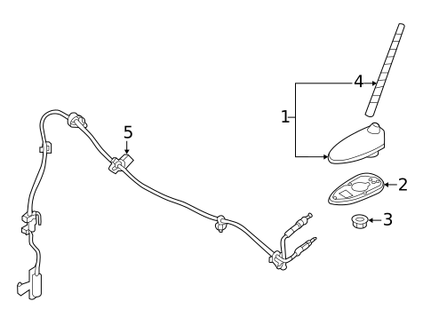 Antenna & Radio for 2014 Kia Sedona #0