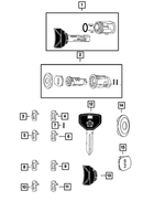 5010880AA - Wiper/Lock Cylinder and Keys: Ignition Number 2 Tumbler for Mopar Image