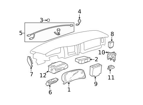 Instrument Panel for 2004 Buick Park Avenue #1