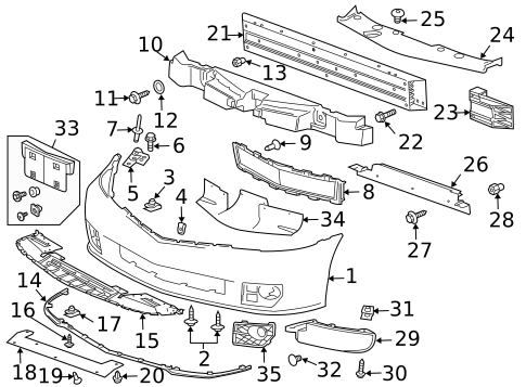 Bumper & Components - Front for 2009 Cadillac XLR #0