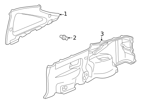 Interior Trim - Quarter Panels for 1997 Acura Integra #0