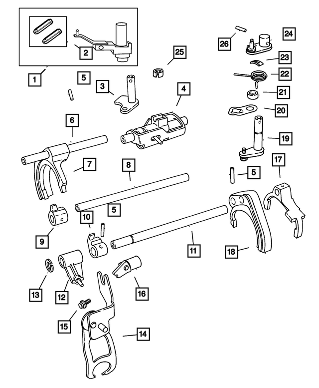 4761146 - NVG Manual Transaxle 5 Speed: Shift Blocker for Mopar Image