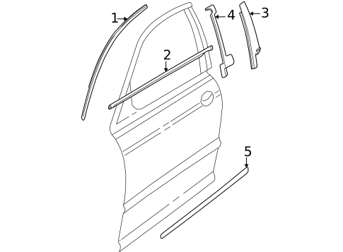 Exterior Trim - Front Door for 2008 Jaguar X-Type #0