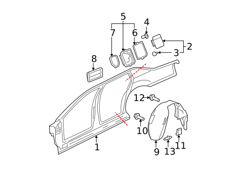 Quarter Panel & Components for 2009 Cadillac DTS #0