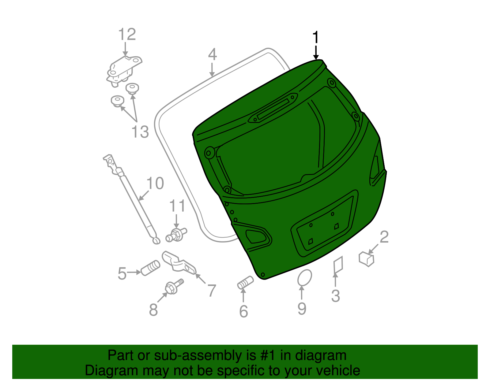 Lift Gate - Nissan (KMA0M-JM0MA)