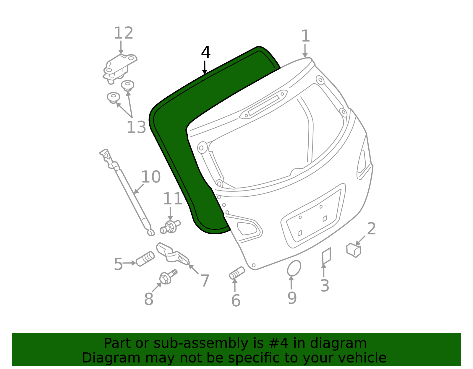 2008-2015 Nissan Hatch Seal 90830-JM00B | OEM Parts Online