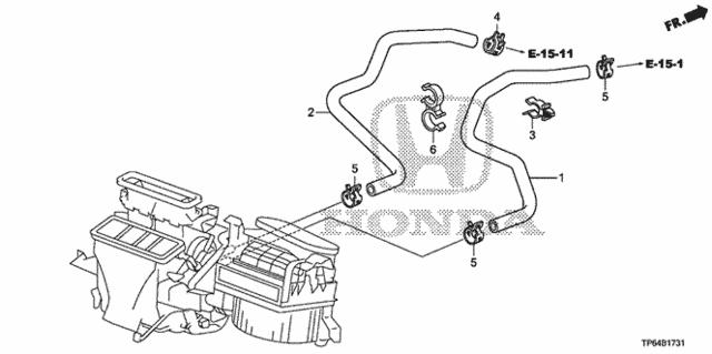 Water Hose (L4) for 2012 Honda Crosstour #0