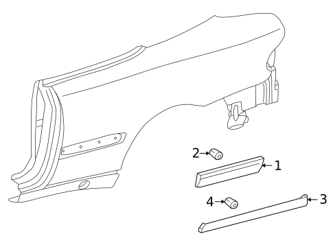 Exterior Trim - Quarter Panel for 2000 Mercedes-Benz CLK320 #0