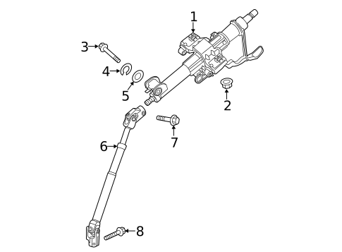 Steering Column Assembly for 2018 Kia Sedona #0