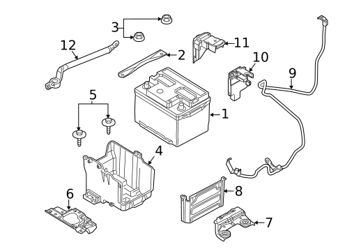 Battery & Related Components for 2012 Ford Fiesta #0