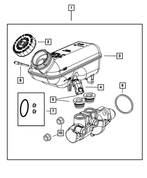 Brake Master Cylinder for 2008 Dodge Grand Caravan #0