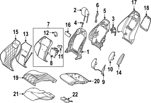 Driver Seat Components for 2025 Mercedes-Benz SL55 AMG #0