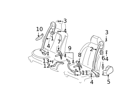 Seat Belt for 2004 Cadillac DeVille #0