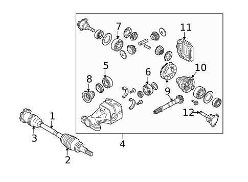 Axle & Differential for 2008 INFINITI QX56 #0