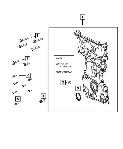 Timing Belt/Chain and Cover and Balance Shaft for 2013 Dodge Dart #0
