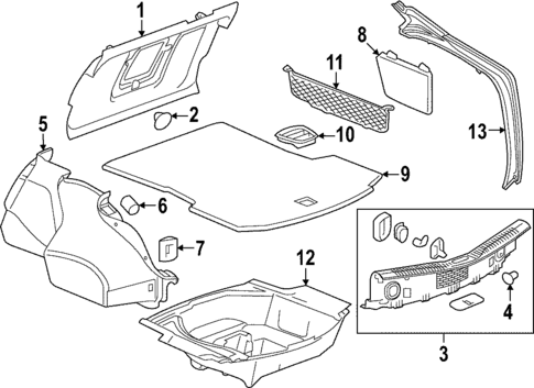 Interior Trim - Rear Body for 2017 Cadillac CT6 #0