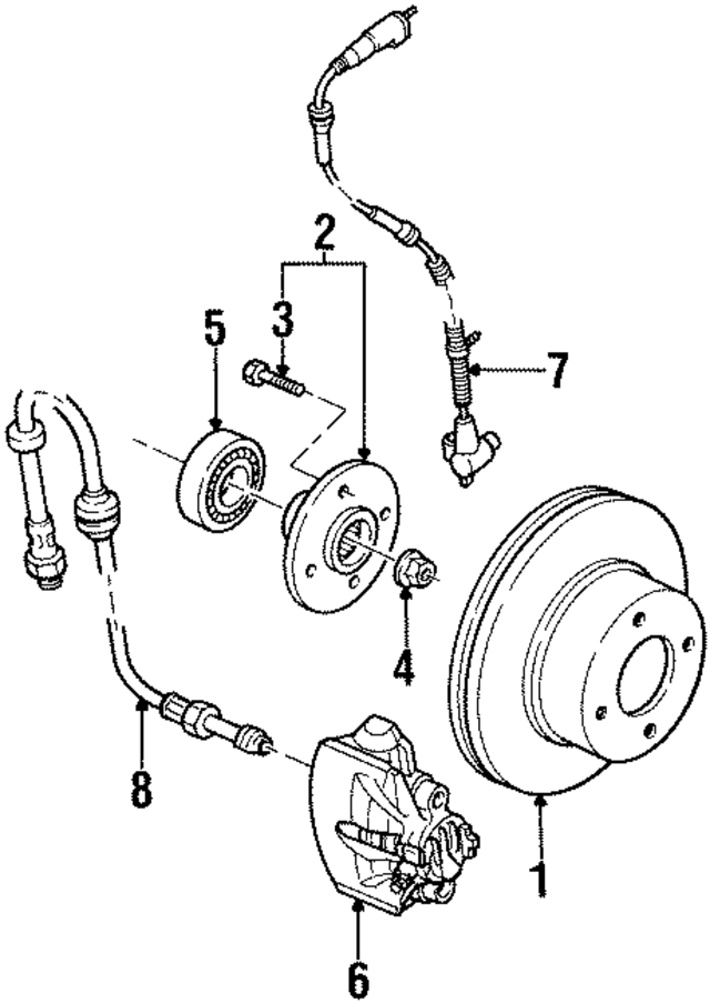 F8RZ2B121EA - : Caliper Assembly for Ford: Contour | Mercury: Cougar, Mystique Image