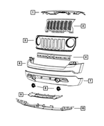 68091538AA - Frame, Bumper and Fascia: Front Bumper Fascia Foam for Jeep: Patriot Image