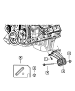 6101688 - 4.7L Gas; Engine: Hex Lock Nut, Mounting for Dodge: Ram 1500 | Jeep: Cherokee, Commander, Grand Cherokee, Grand Wagoneer, Wagoneer | Ram: 1500, 1500 Classic Image