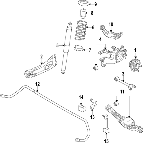 Rear Suspension for 2012 Ford Edge #0