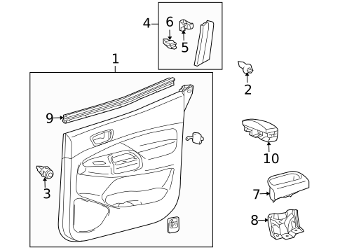 Rear Door for 2006 Toyota Tacoma #2