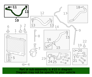 2014-2017 Chevrolet Engine Coolant Air Bleed Hose 92457863 | OEM Parts ...
