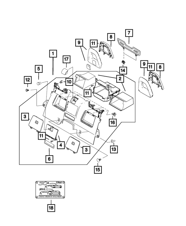 6KC97U0DAA - : Rear Wall Panel for Mopar Image