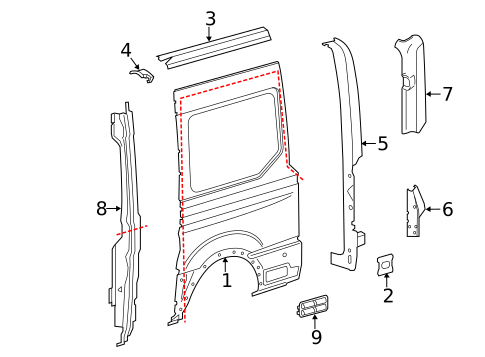 Side Panel & Components for 2016 Ford Transit-150 #6