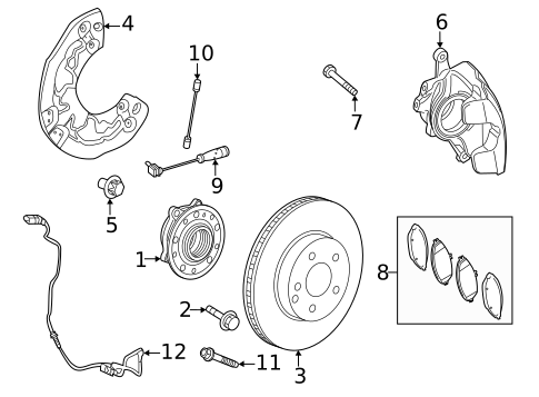 Front Brakes for 2021 Mercedes-Benz E350 #0