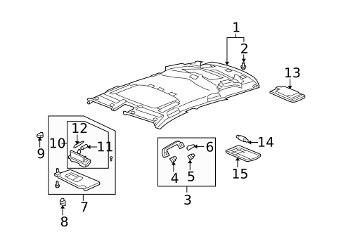 Interior Trim - Roof for 2007 Acura RDX #0