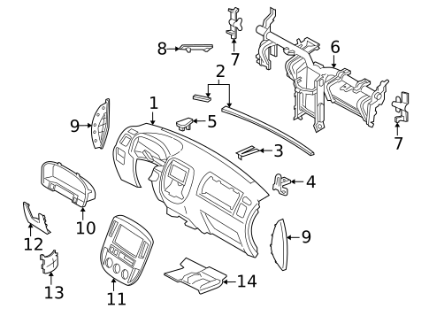 Instrument Panel for 2006 Mercury Mariner #1