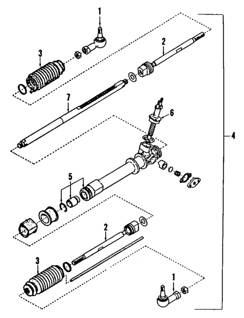 Steering Gear & Linkage for 1992 Subaru Justy #0