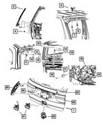 1WJ72SW1AA - : License Lamp Applique for Mopar Image