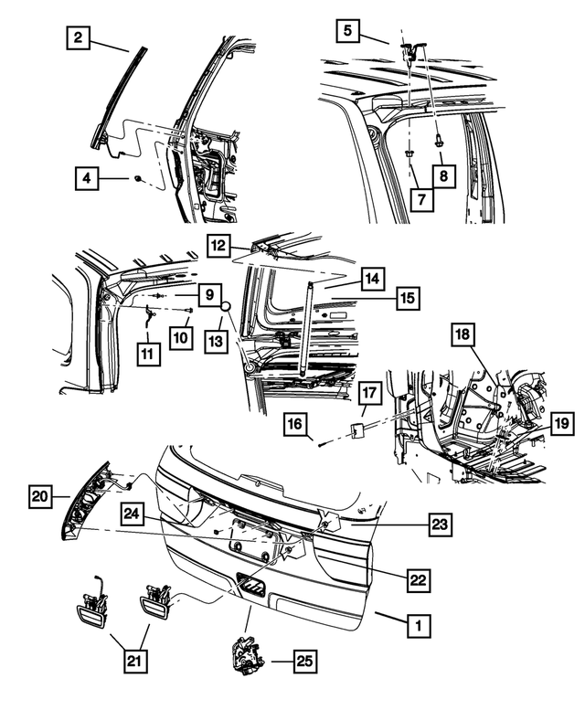 6105221AA - Doors, Door Mirrors and Related Parts: Hex Head Screw for Mopar Image