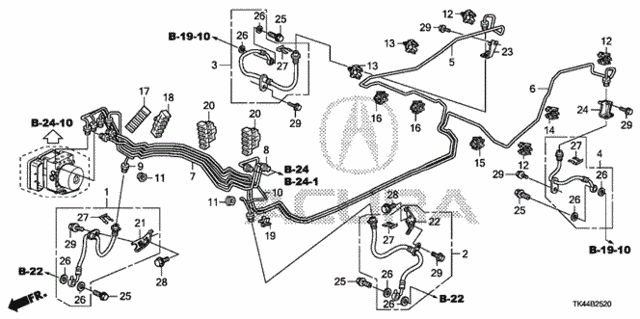 Brake Lines (VSA) for 2011 Acura TL #0