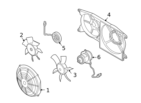 Cooling Fan for 2000 Volvo V40 #0