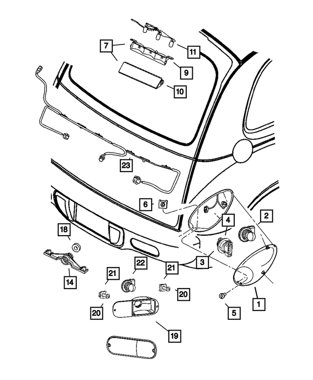 5288750AD - : Chmsl Housing for Mopar Image