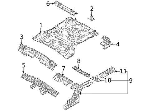 Rear Floor & Rails for 2025 Mitsubishi Outlander #0