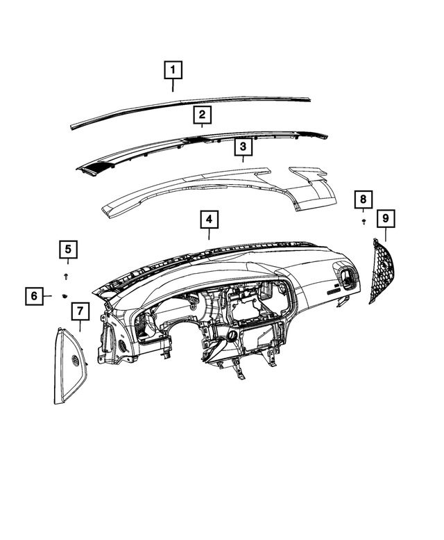 68138344AA - Interior Trim: Instrument Panel Seal for Mopar Image