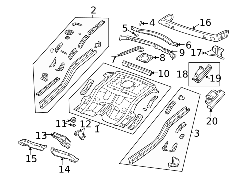 Rear Floor & Rails for 2006 Jeep Liberty #0