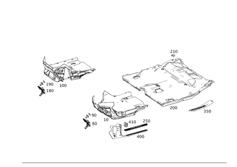 Front Panel Pillar Panelling, Lining on Floor and Footrest for 2016 Mercedes-Benz B250e #0