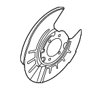 441516US0A - Brakes: Splash Shield for Nissan Image