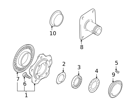 Hub Assembly for 2003 Suzuki Grand Vitara #1