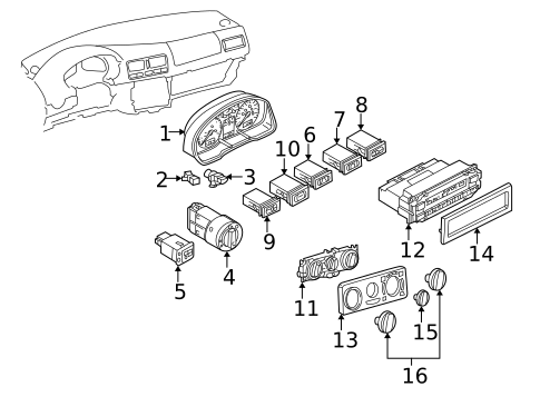 Controls for 2000 Volkswagen Golf #0