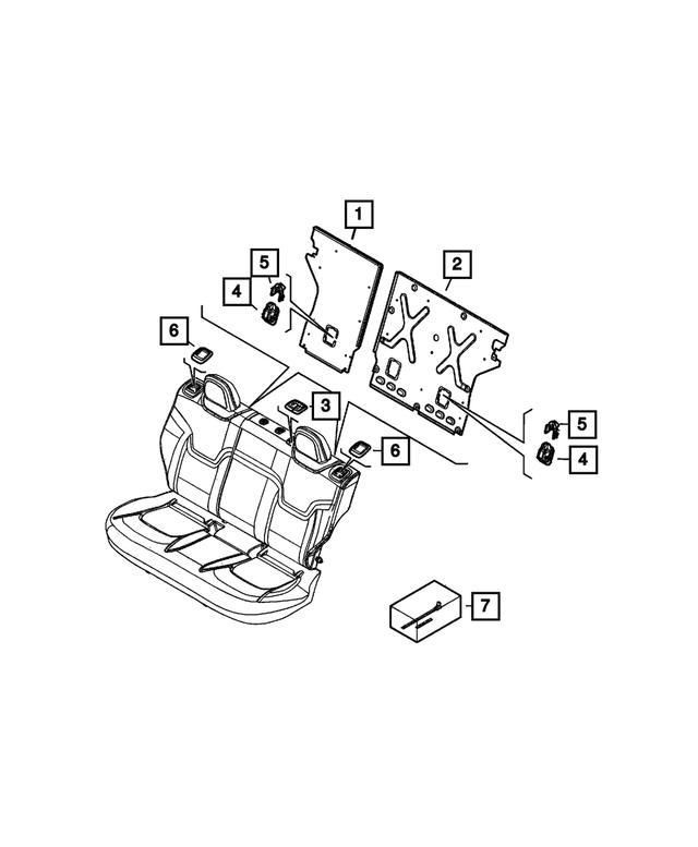68526341AA - Interior Trim: Rear Seat Back Panel for Mopar Image